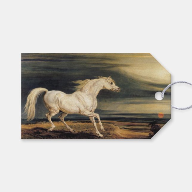 Marengo das Weiße Pferd (von James Ward) Geschenkanhänger (Vorderseite (Horizontal))