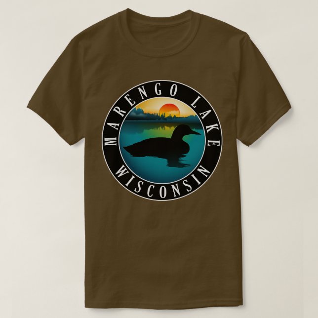 Marengo Lake Wisconsin Loon T-Shirt (Design vorne)