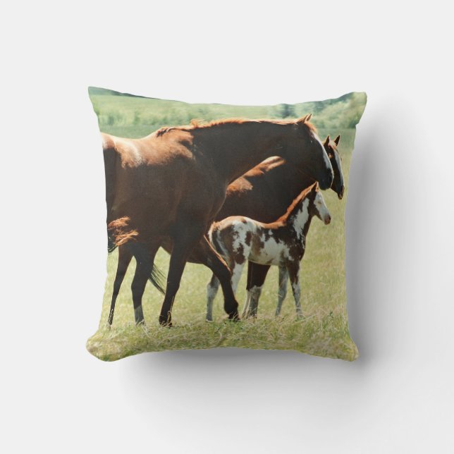 Mares und Foul Horses Picture Kissen (Vorderseite)