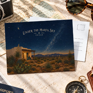 Marfa Texas Sternennacht Western Wüsten Reise Postkarte
