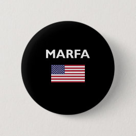 Marfa Texas USA American Flag Dark Color Button