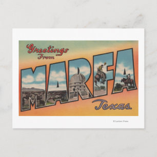 Marfa, TexasGroße BriefszenenMarfa, TX Postkarte