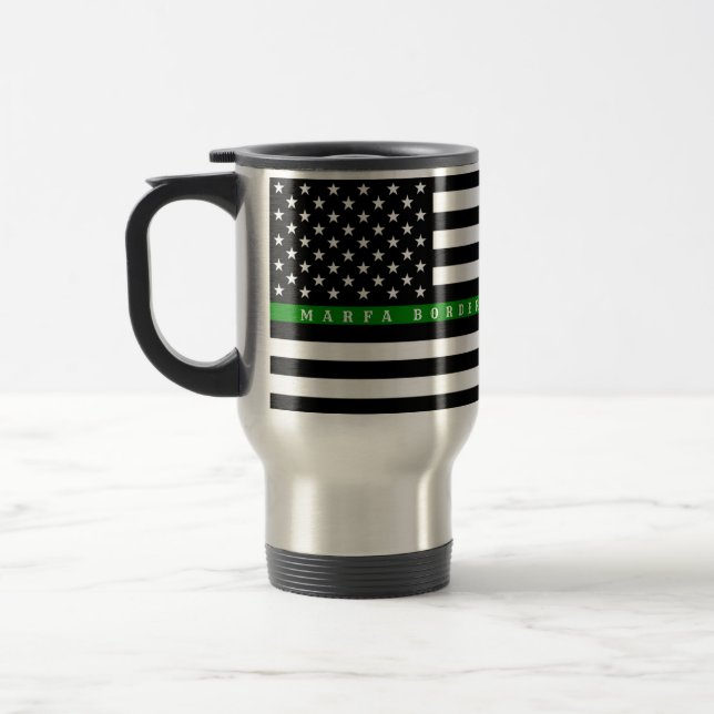 Marfa Thin Green Line, Mug Voyage - 15 oz Travel M (Gauche)