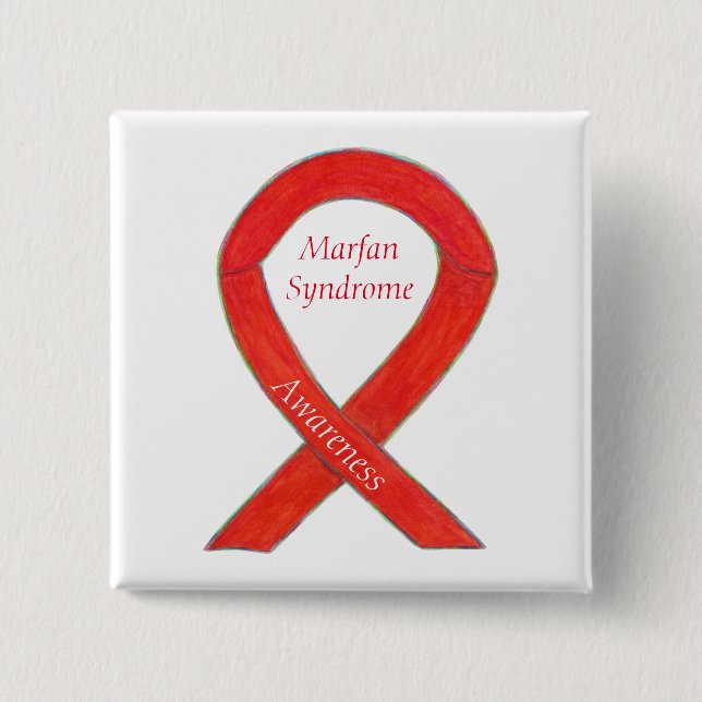 Marfan Syndrome Awareness Ribbon Custom Buttons (Vorderseite)