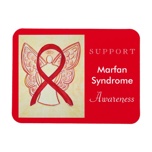 Marfan Syndrome Sensibilisation Ruban Angel Magnet (Horizontal)