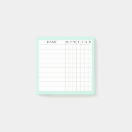 Margaret Collection Habit Tracker in Mint Post-it Klebezettel