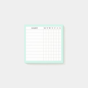 Margaret Collection Habit Tracker in Mint Post-it Klebezettel