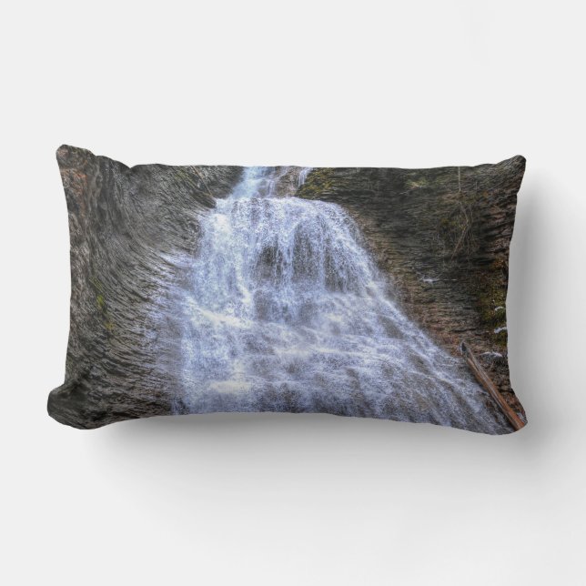 Margaret Falls, BC I Foto Print Lendenkissen (Vorderseite)