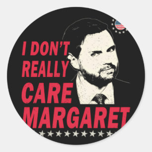 Margaret Funny ist mir wirklich egal Runder Aufkleber