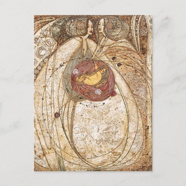 Margaret MacDonald Mackintosh Herz der Rose Postkarte (Vorderseite)