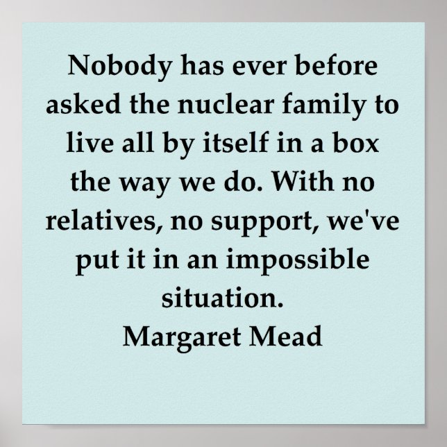 Margaret-Mead-Zitat Poster (Vorne)