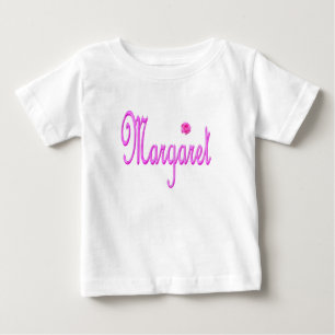 "Margaret" Name In Leidenschaftlichem Rosa,  Baby T-shirt