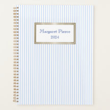 Margaret Pinstripe Planner avec blanc