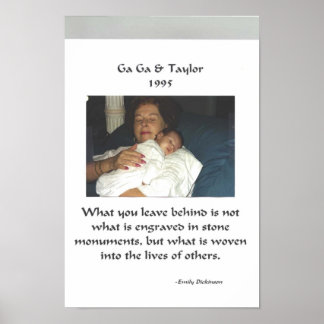 Margaret Reese und Grandson, Taylor Reese Poster