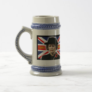 Margaret Thatcher I Liebe Maggie Bierglas
