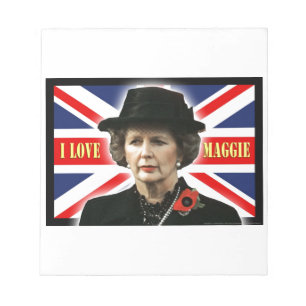 Margaret Thatcher I Liebe Maggie Notizblock