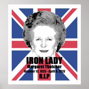 Margaret Thatcher Iron Lady R.I.P-Poster Poster