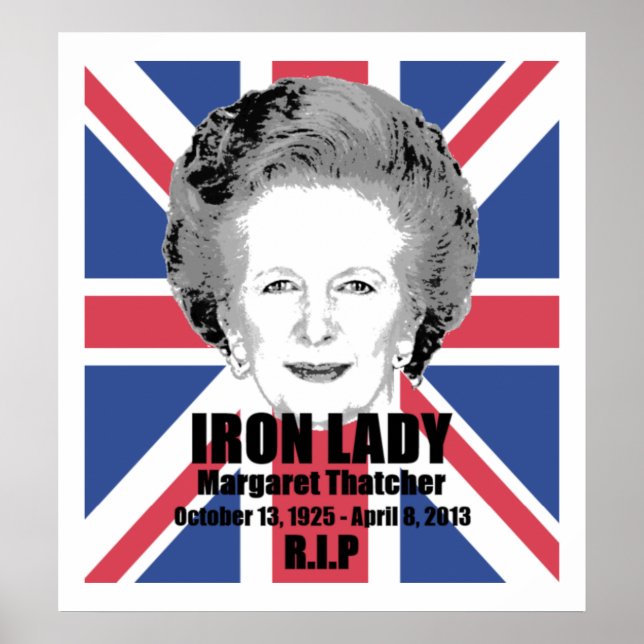 Margaret Thatcher Iron Lady R.I.P-Poster Poster (Vorne)