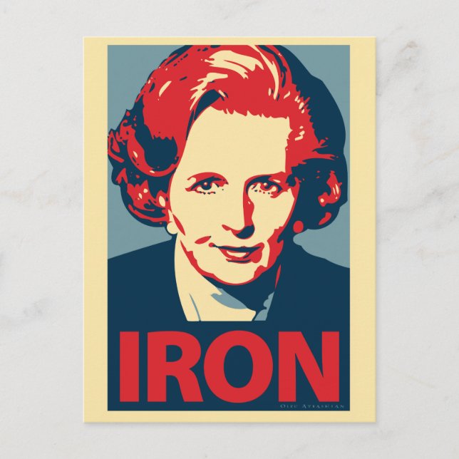 Margaret Thatcher Postcard Postkarte (Vorderseite)