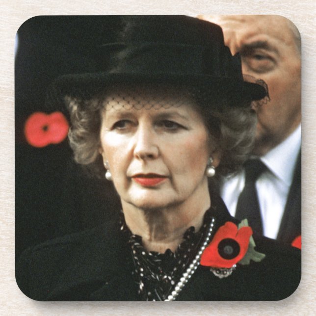 Margaret Thatcher Premierministerin Getränkeuntersetzer (Vorderseite)