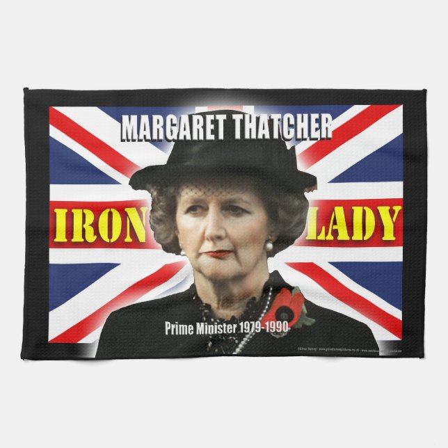Margaret Thatcher Premierministerin Küchentuch (Horizontal)