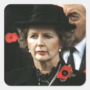 Margaret Thatcher Premierministerin Quadratischer Aufkleber