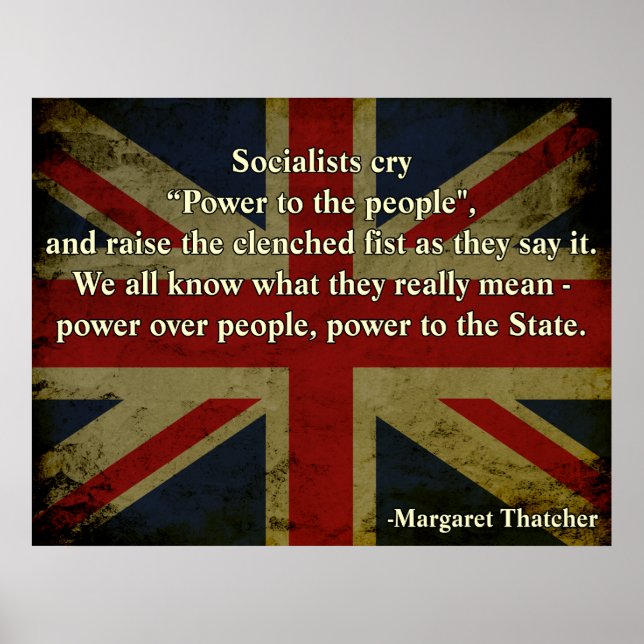 Margaret Thatcher Quote Poster (Vorne)