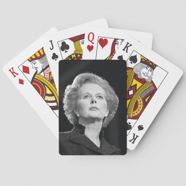Margaret Thatcher Spielkarten (Schwarz und Weiß) (Rückseite)
