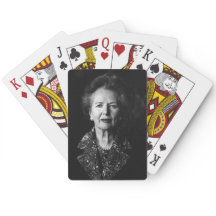 Margaret Thatcher Spielkarten (Schwarz und Weiß)