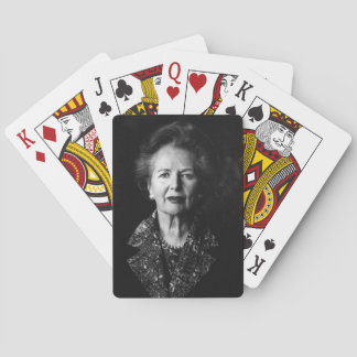 Margaret Thatcher Spielkarten (Schwarz und Weiß)