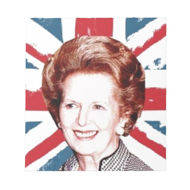 MARGARET THATCHER UNION JACK NOTIZBLOCK (Vorderseite)