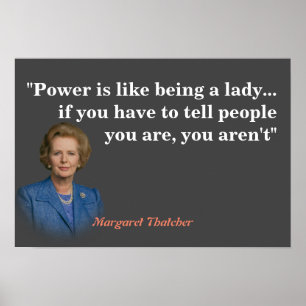 Margaret Thatcher Zitat zum Power-Poster Poster