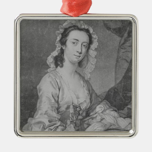 Margaret Woffington, graviert durch jr. Johns Silbernes Ornament (Vorne)
