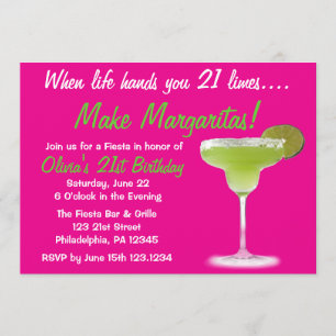 Margarita 21e anniversaire Invitation