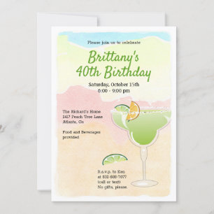 Margarita Anniversaire Fête Invitation