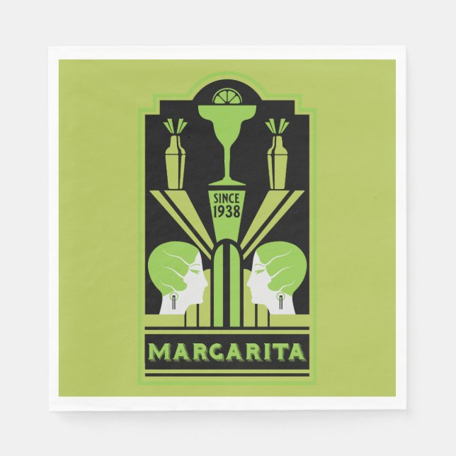 Margarita Art Deco Serviette (Vorderseite)