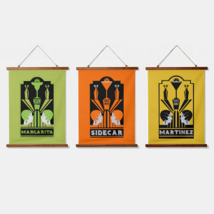 Margarita Art Deco Wandteppich Mit Holzrahmen