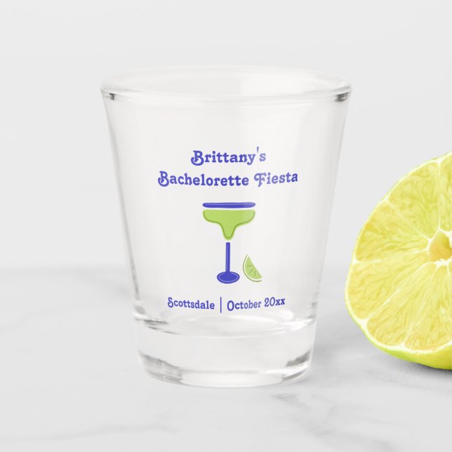 Margarita Bachelorette Fiesta Gastgeschenk Schnapsglas (Vorderseite)
