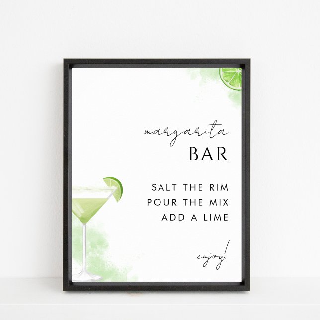 Margarita Bar Limon Wedding oder Brautparty Sign Poster (Von Creator hochgeladen)