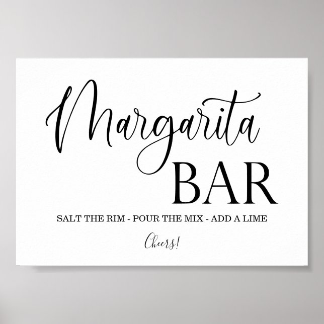 Margarita Bar mariage signe Poster (Devant)