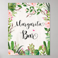 Margarita Bar Sign Fiesta Cactus Shower Drink Zeic