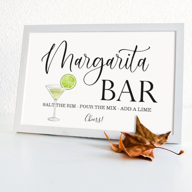 Margarita Bar wedding sign Tabletop Plaque Poster (Von Creator hochgeladen)