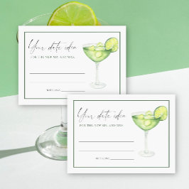 Margarita Brautparty Idee Wasserfarben Begleitkarte