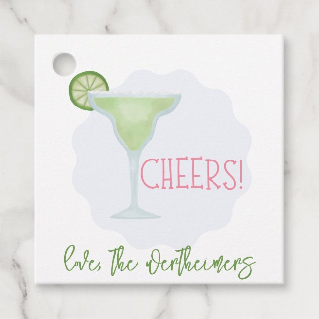 Margarita Cheers Favoriser les étiquettes (Devant)