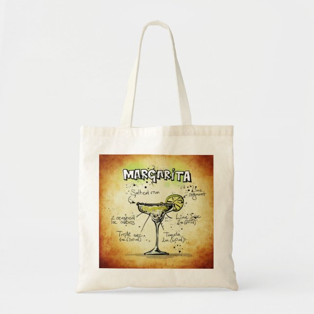 Margarita cocktail abstrait design Sac fourre-tout (Devant)
