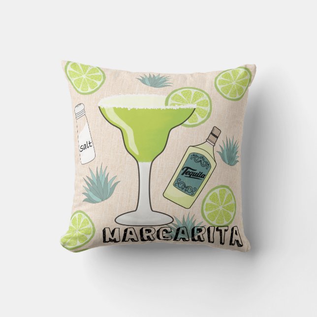 Margarita-Cocktail Kissen (Vorderseite)