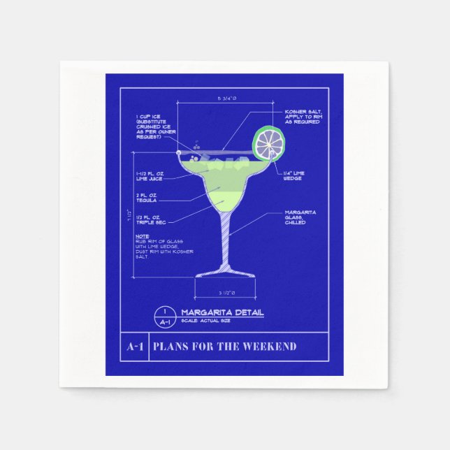 Margarita Cocktail Napkins Serviette (Vorderseite)