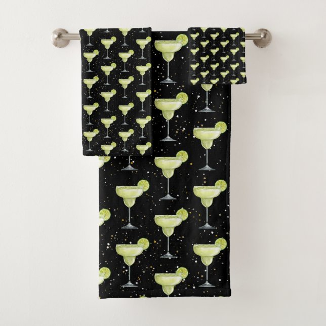 Margarita Cocktail Pattern Badhandtuch Set (Insitu)