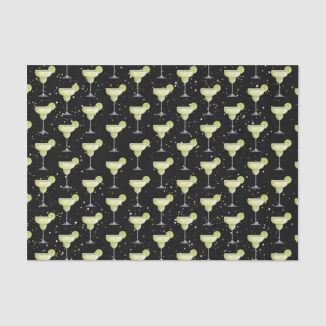 Margarita Cocktail Pattern Seidenpapier (Vorderseite)