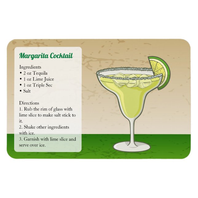 Margarita Cocktail Rezept Magnet (Horizontal)